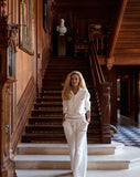 CORE WIDE PANTS - WARM WHITE