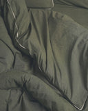 Постіль при Серафимі - зелена з молочним кантом