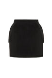 ARCTIQUE FLUFFY MINI BLACK SKIRT