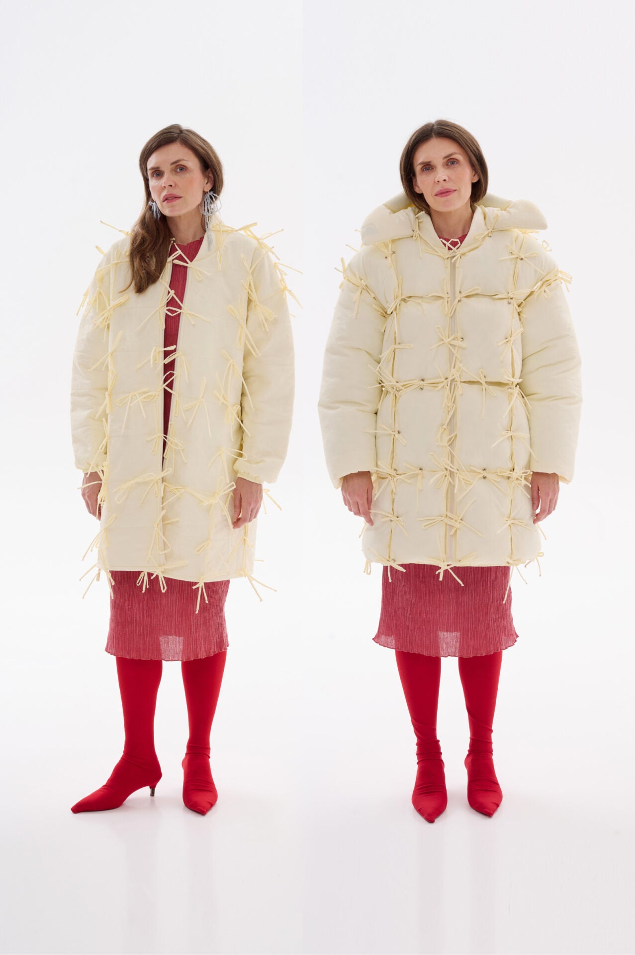 Пуховик конструктор максі