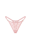 SHEER LACE THONGS ROSE