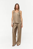 Шовкові брюки Amalfi Khaki-taupe