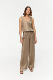Шовкові брюки Amalfi Khaki-taupe