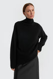 Чорний светр Noelle з високим коміром з кашеміру