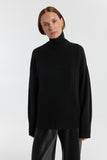 Чорний светр Noelle з високим коміром з кашеміру