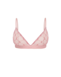 EMBROIDERED LACE TRIANGLE BRALETTE ROSE