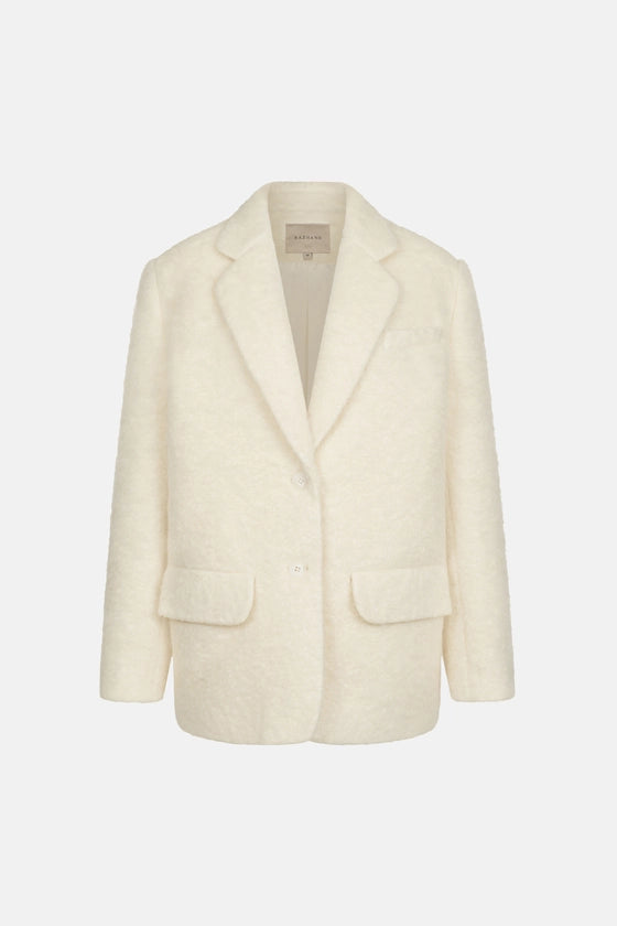 Пальто-жакет оверсайз з альпаки
