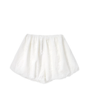 COTTON PUFF SHORTS - WHITE
