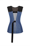 TAILORED DENIM BUSTIER