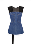 TAILORED DENIM BUSTIER