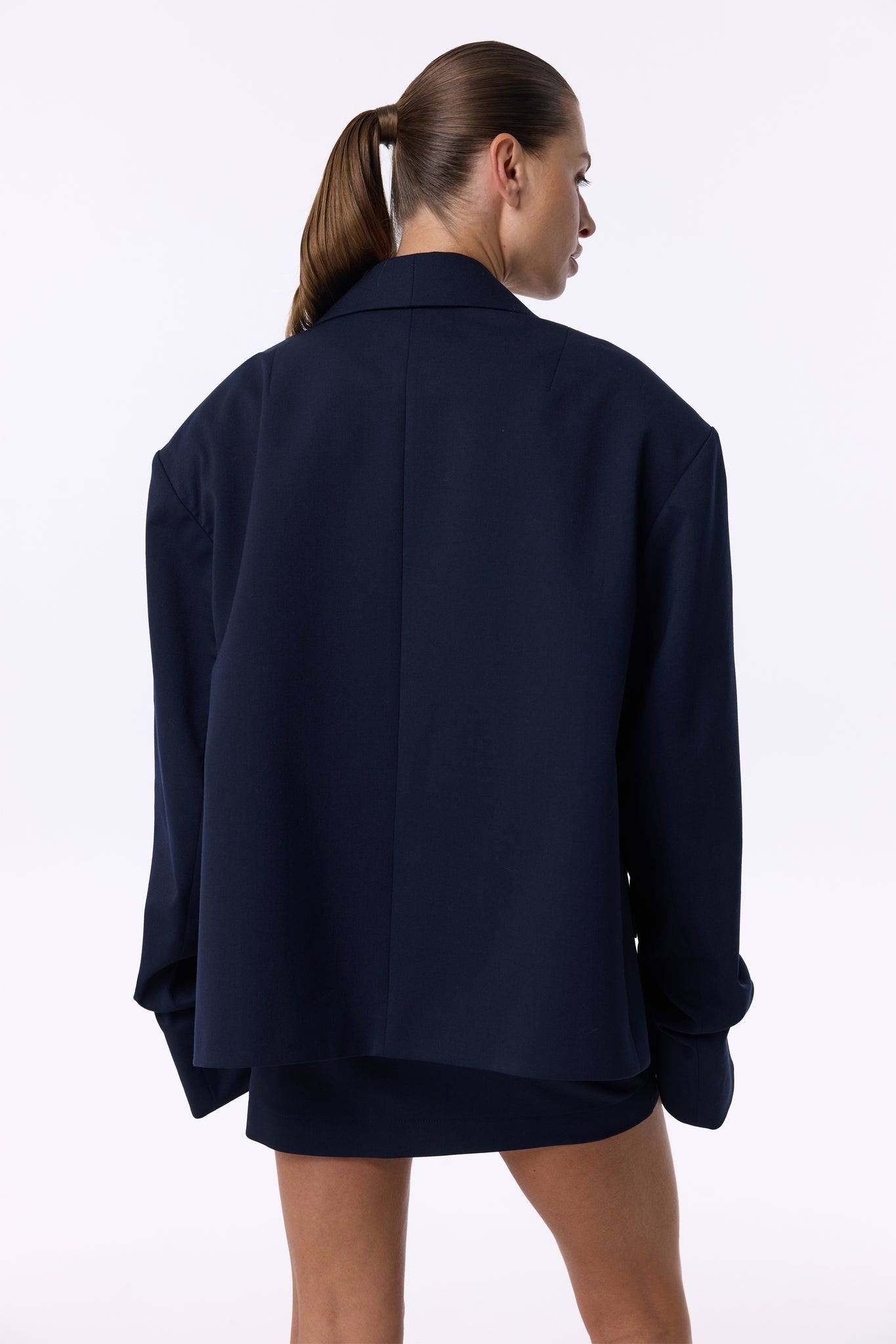 Спідниця міні вовняна з високою посадкою