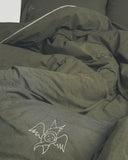 Постіль при Серафимі - зелена з молочним кантом