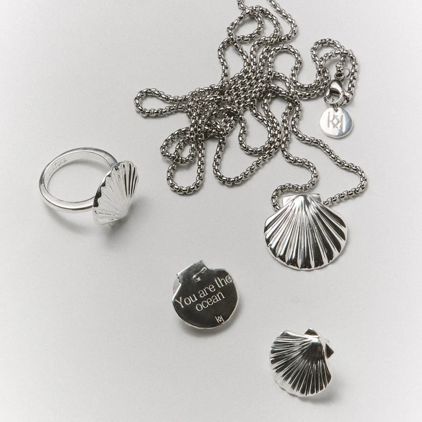 Сережки Shell silver