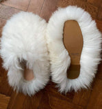 Капці з овечої вовни в натуральному кольорі