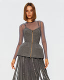 Iconic корсет з вовни в смужку