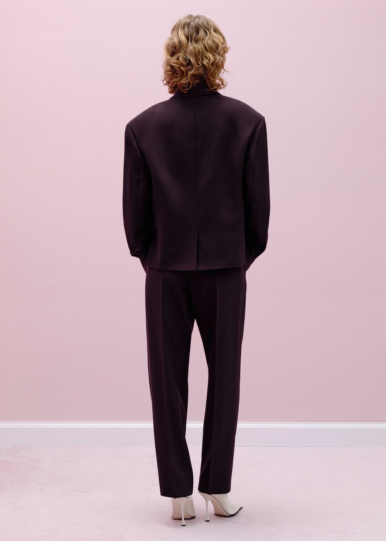 Жакет двобортний оверсайз сливовий