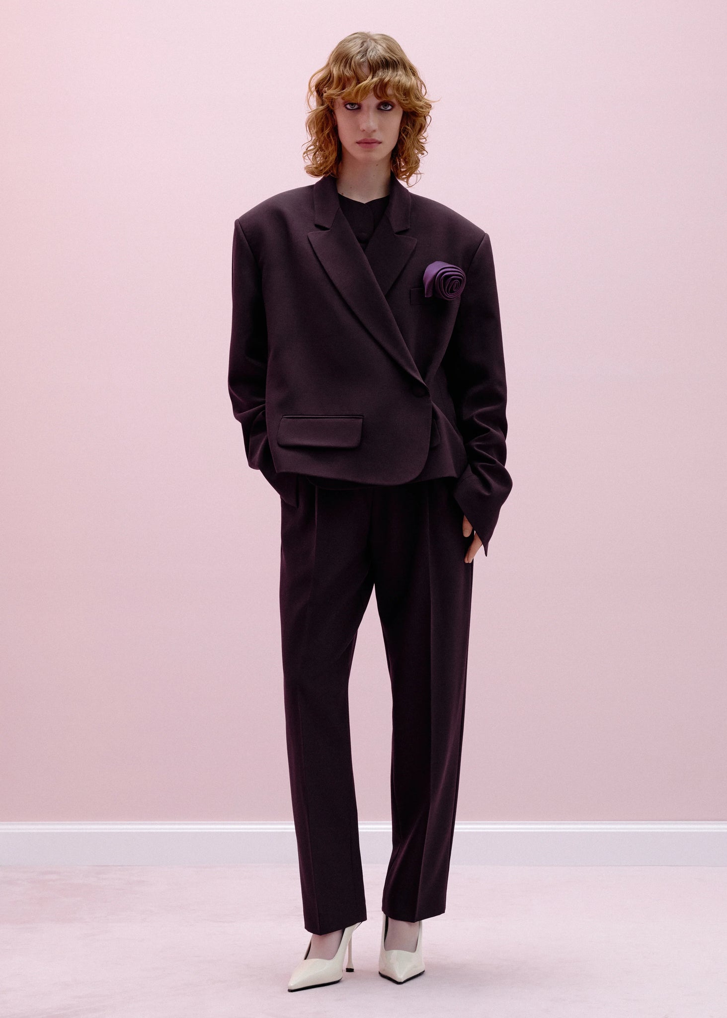 Укорочені штани банани сливові