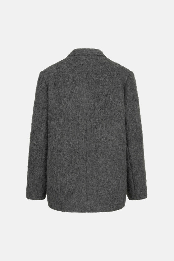 Пальто-жакет оверсайз з альпаки