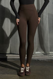 Утеплені легінси зі штрипками мокко