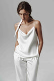 Шовковий топ Adore White