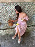 Сукня Belle з трояндою у рожевий горохСукня Belle з трояндою у рожевий горох
