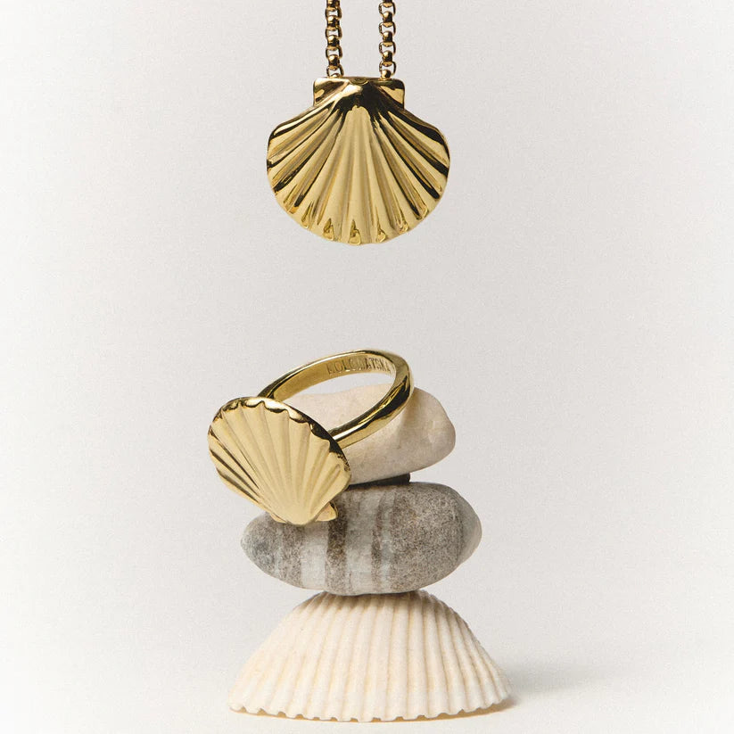 Каблучка Shell gold
