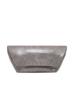 CROCO GREY BIG CLUTCH