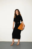CROCO OCHRE SMALL CLUTCH