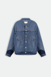 Куртка DENIM JACKET WITH COTTON BACK PANEL