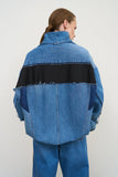 Куртка DENIM JACKET WITH COTTON BACK PANEL