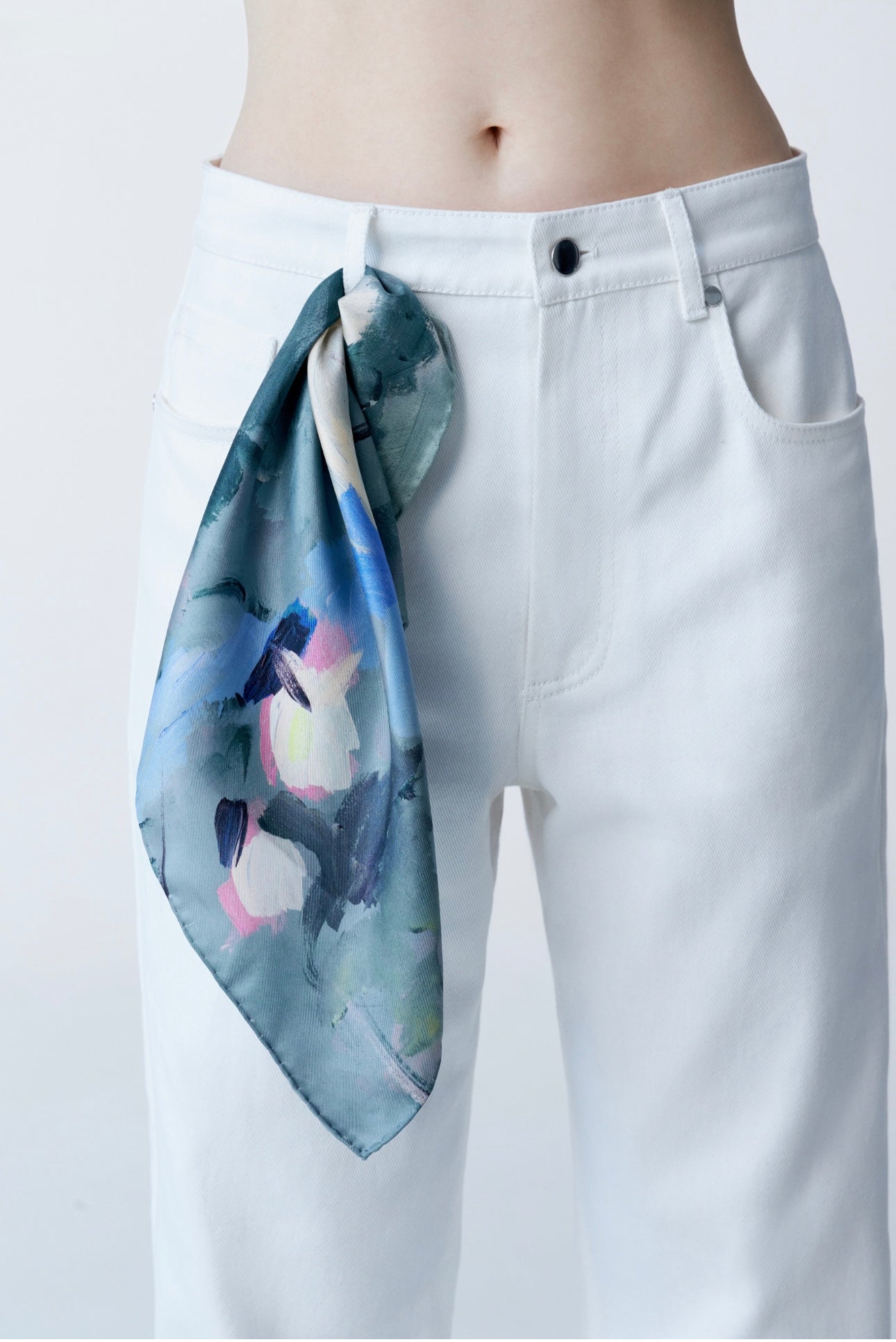PRINTED SILK SCARF 45