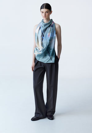 PRINTED SILK SCARF 90