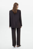 WOOL BLAND CROPPED TROUSERS