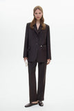 WOOL BLAND CROPPED TROUSERS