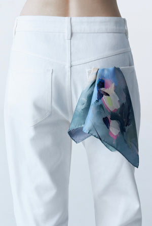 PRINTED SILK SCARF 45