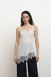Топ з мереживом асиметричний молочний
