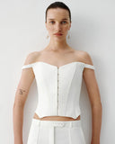 Корсет  Ivory white corset with hooks