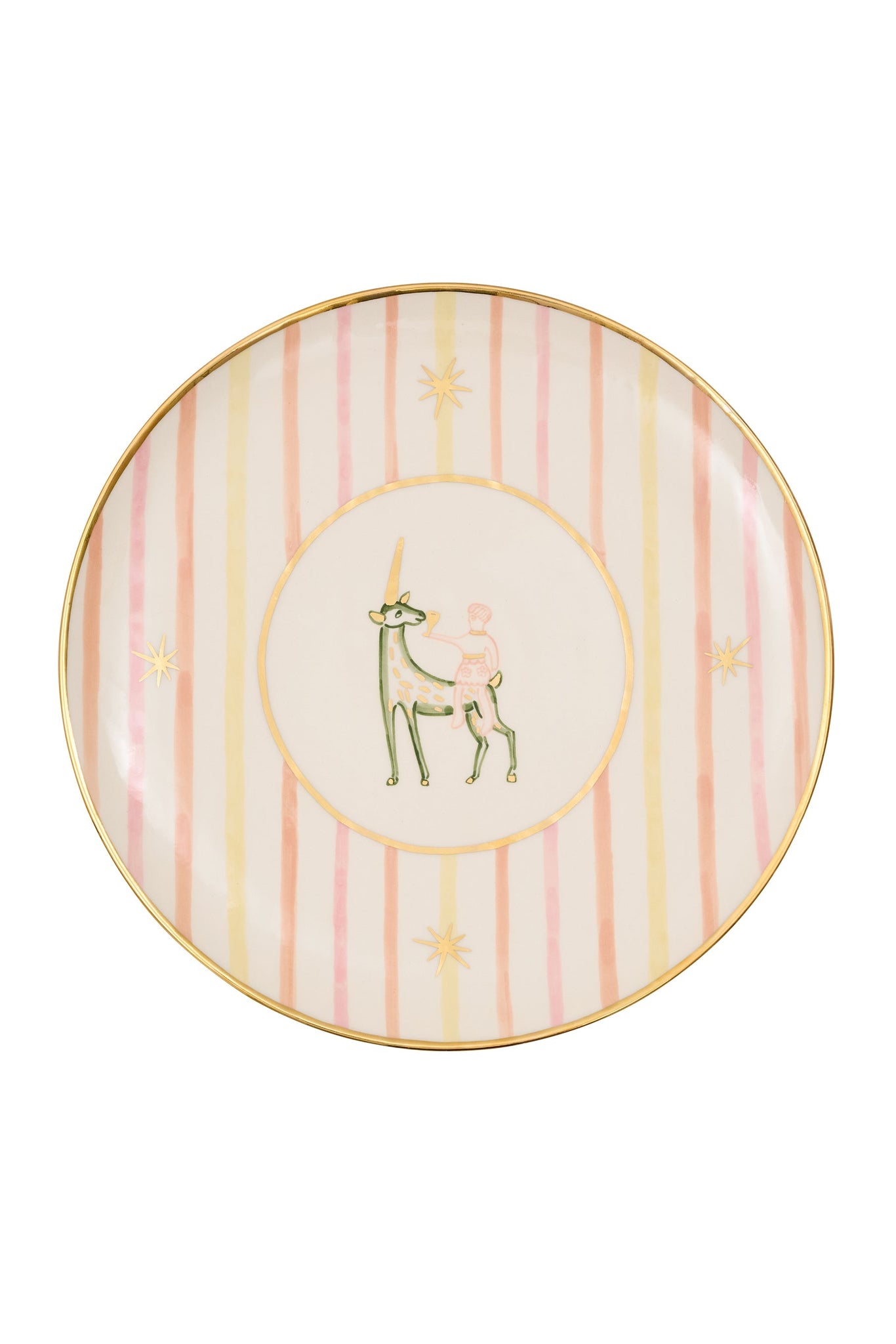 Тарілка Одноріг рожева