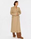 Пряме двобортне пальто