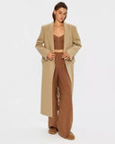 Пряме двобортне пальто