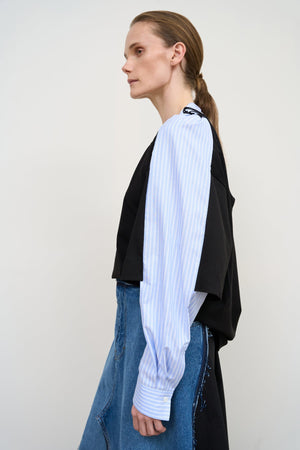 DOUBLE COTTON BLACK LONGSLEEVE