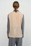 Pinstriped Jacket with Chiffon Panels GREY WITH STRIPES/BEIGE