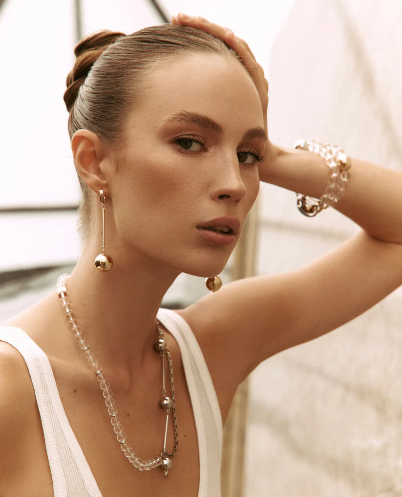 Сережки КРИШТАЛЬ gold