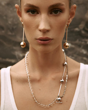 Сережки КРИШТАЛЬ gold