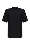 Cotton T-Shirt with Structured Shoulders
