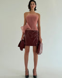 Croco Burgundy Mini Skirt