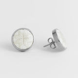 Вишиті сережки Білим по Білому platinum