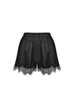 Classic lace black mini shorts