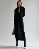 DUNE MOHAIR KNIT BLACK DRESS