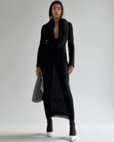 DUNE MOHAIR KNIT BLACK DRESS